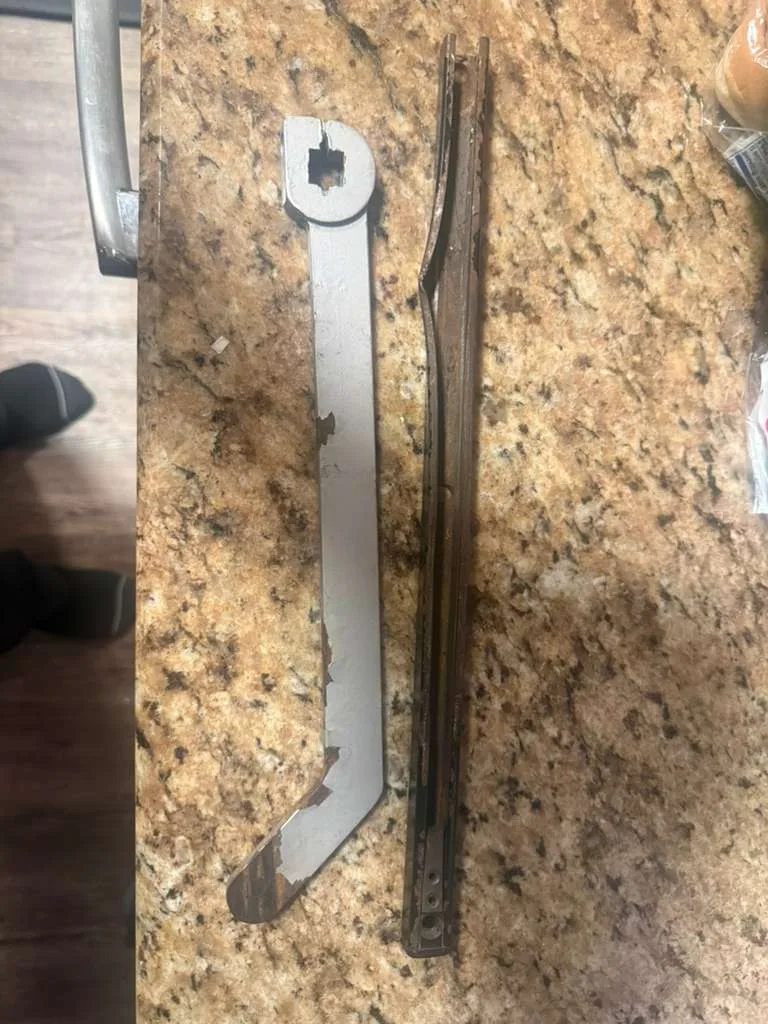 Commercial door swing arm and hardware replacement