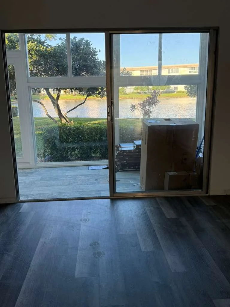 Patio sliding glass door installation
