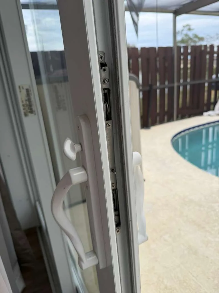 Sliding door lock and handle repair Sliding door lock and handle repair